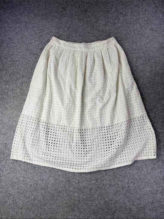 Zara Dresses & Skirts - Zara White Eyelet A-Line Skirt